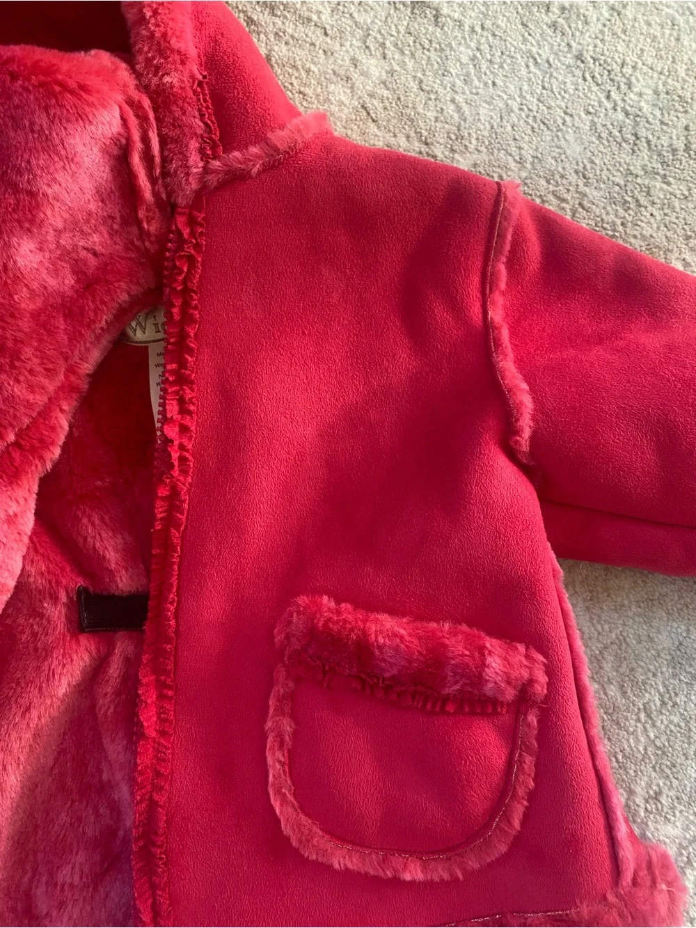 Widgeon Faux Fur Hooded Toddler's Coat (12mos)